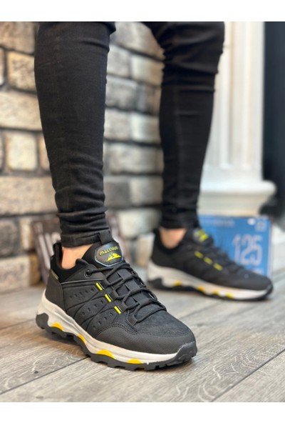 Aradım Taradım BA0320 Kalın Termo Taban Siyah Yeşil Erkek Trekking Outdoor Ayakkabı