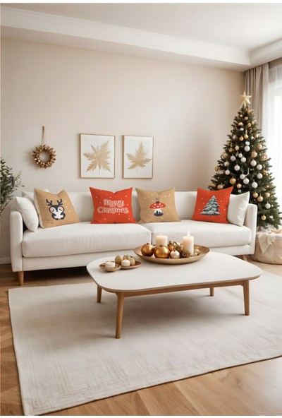 Arancione Co. Yılbaşı 4'lü Kırlent Kılıf Ds4
