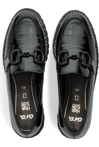 31243 Ara Shoes Kent Kadın Rugan Deri Loafer 4.0-7.5