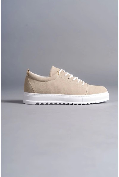 SLW152 Cool Bağcıklı Süet Erkek Günlük Spor Klasik Ayakkabı Bt Krem