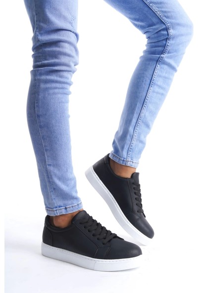 Aradım Taradım SLW165 Elite Cilt Erkek Günlük Sneaker Ayakkabı Bt Siyah