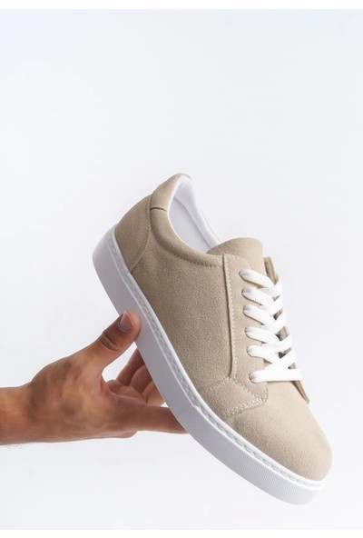Aradım Taradım SLW165 Elite Süet Erkek Günlük Sneaker Ayakkabı Bt Krem