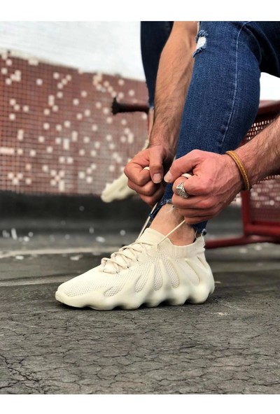 Aradım Taradım Wagoon WG300 Bej Triko Sargı Taban Casual Erkek Ayakkabı