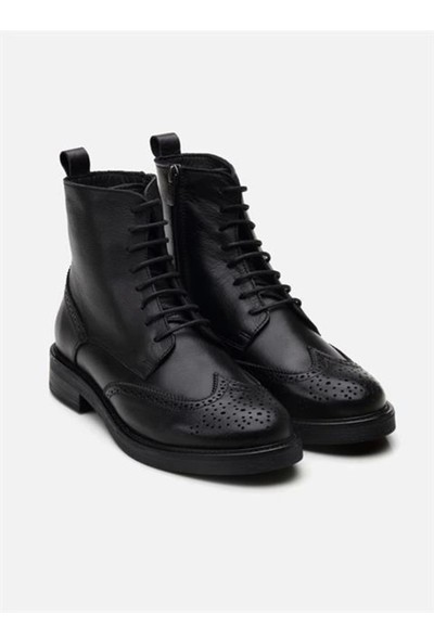 Yorkshire Siyah Kadın Deri Bot