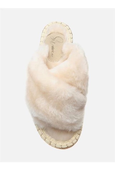 Angel Krem 1 Kadın Espadril Terlik