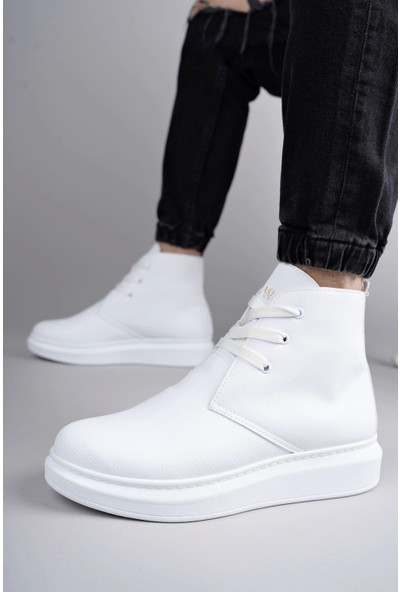 Aradım Taradım SLW207 Oslo Bağcıklı Cilt Erkek Günlük Spor Bot Bt Beyaz