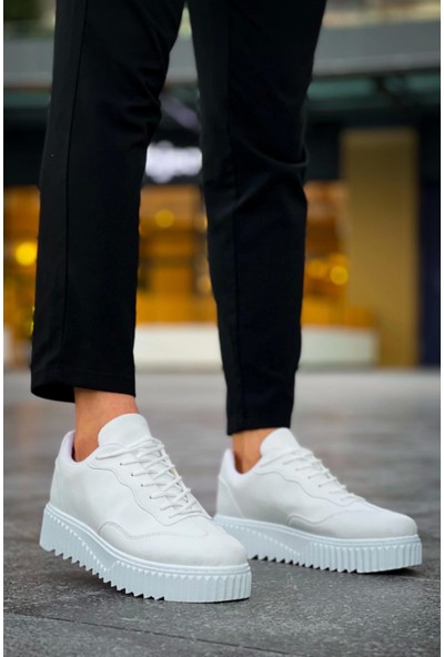 Aradım Taradım BA0802 Boa Beyaz Renk  Yüksek Taban Erkek Günlük Ayakkabı