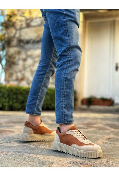 Aradım Taradım BA0802 Boa Taba Süet Yüksek Taban Erkek Günlük Ayakkabı