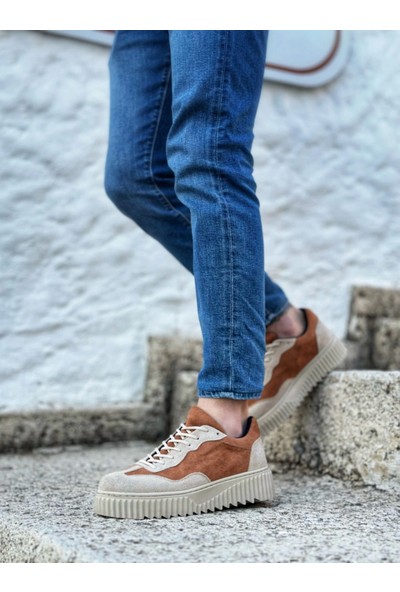 Aradım Taradım BA0802 Boa Taba Süet Yüksek Taban Erkek Günlük Ayakkabı