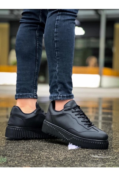 Aradım Taradım BA0802 Boa Siyah Renk Siyah  Yüksek Taban Erkek Günlük Ayakkabı