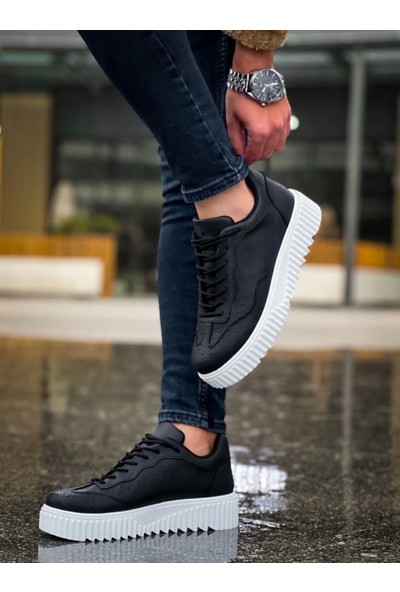Aradım Taradım BA0802 Boa Siyah Renk  Yüksek Taban Erkek Günlük Ayakkabı