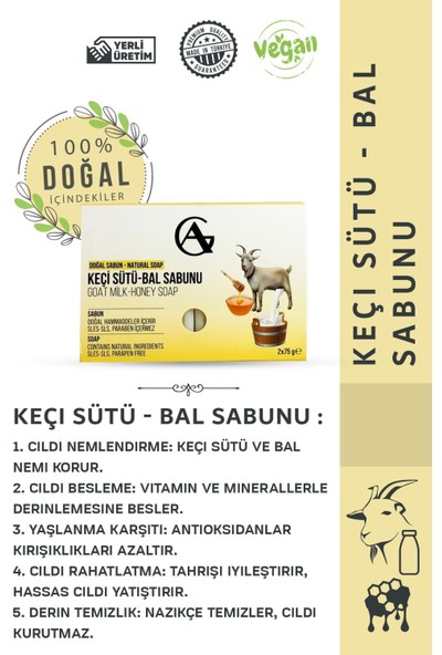 ARAM GROUP Doğal balı keçi sütü sabun 150g