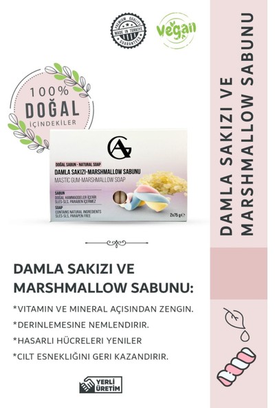 ARAM GROUP Doğal Damla Sakızı ve Marshmallow Sabunu 150g