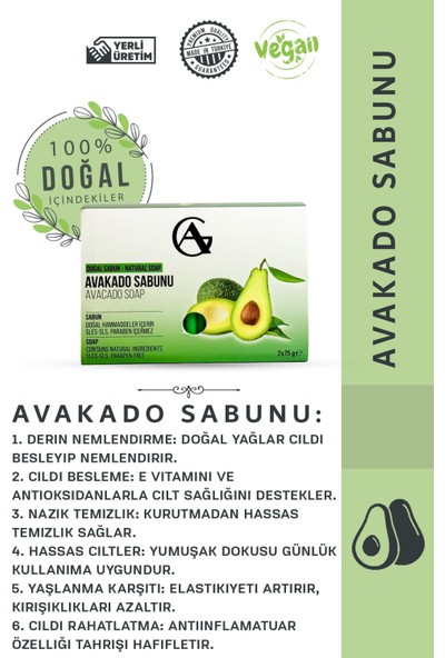 ARAM GROUP Doğal Avokado Sabunu 150g