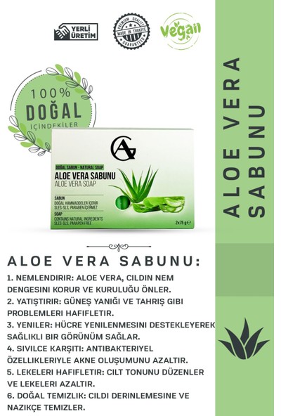 Aram Group Doğal Aloe Vera Sabunu 150G