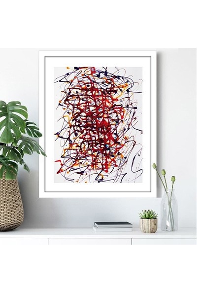 Bordo Yağlı Boya 2 Çerçeve ve Poster - SO1035