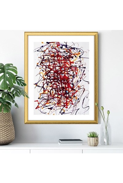 Bordo Yağlı Boya 2 Çerçeve ve Poster - SO1035