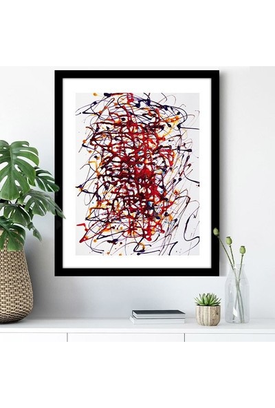 Bordo Yağlı Boya 2 Çerçeve ve Poster - SO1035