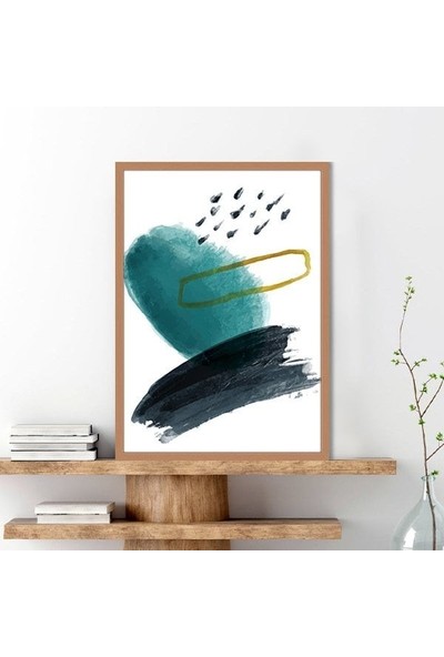 Sulu Boya Temalı Yeşil Tonlar 1 Çerçeve ve Poster - C1223