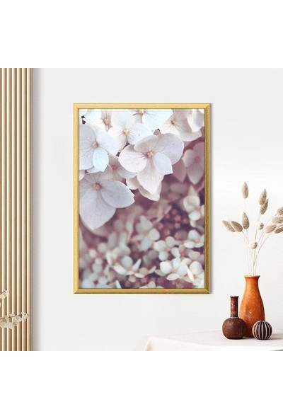 Pembe Ortanca 1 Çerçeve ve Poster - B1158