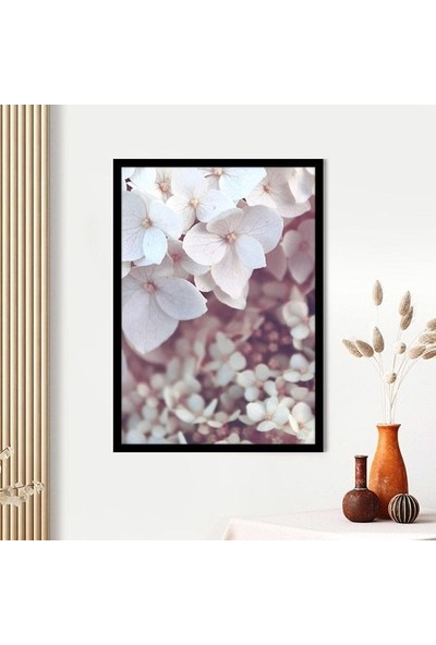 Pembe Ortanca 1 Çerçeve ve Poster - B1158