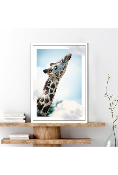 Bulutlar ve Zürafa 1 Çerçeve ve Poster - H1056