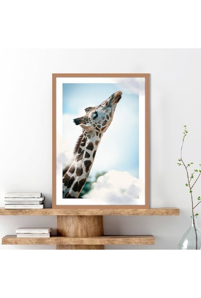 Bulutlar ve Zürafa 1 Çerçeve ve Poster - H1056