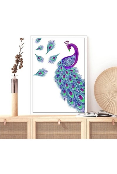 Mor & Yeşil Tavus Kuşu 1 Çerçeve ve Poster - H1041