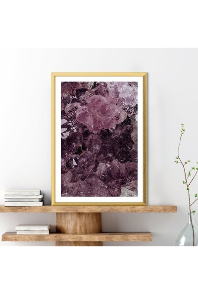 Mor Kuvars Taşı 2 Çerçeve ve Poster - DK1016