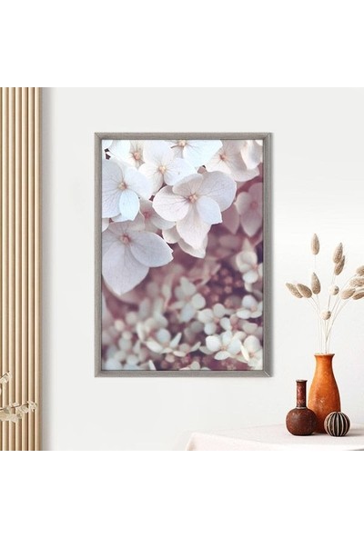 Pembe Ortanca 1 Çerçeve ve Poster - B1158