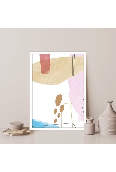 Renkli Geometrik Lekeler 1 Çerçeve ve Poster - C1259