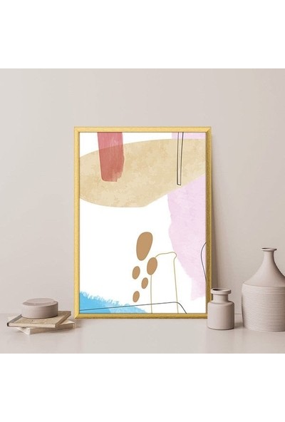 Renkli Geometrik Lekeler 1 Çerçeve ve Poster - C1259