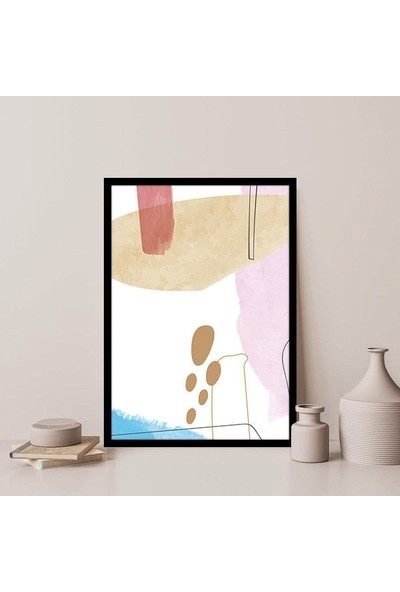 Renkli Geometrik Lekeler 1 Çerçeve ve Poster - C1259