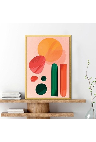 Renkli Geometrik Desenler 10 Çerçeve ve Poster  - IL1072