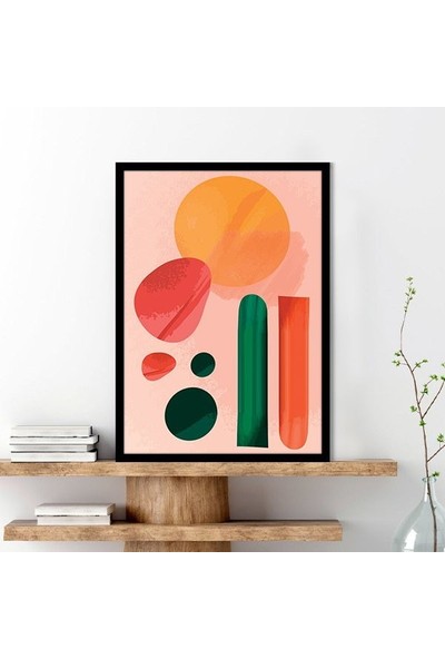 Renkli Geometrik Desenler 10 Çerçeve ve Poster  - IL1072