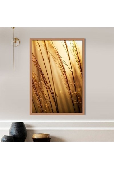 Gold Işıltılı Bitkiler 1 Çerçeve ve Poster - G1023