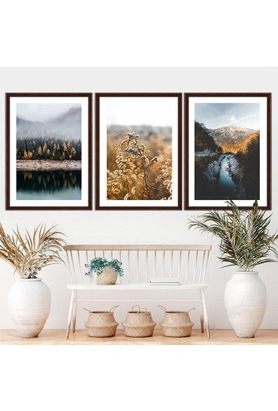 Orman 1 Üçlü Çerçeve ve Poster Seti - DO1019