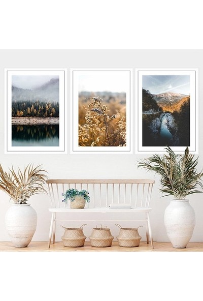 Orman 1 Üçlü Çerçeve ve Poster Seti - DO1019