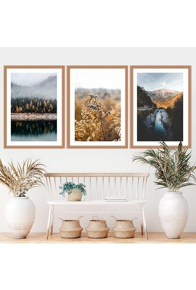 Orman 1 Üçlü Çerçeve ve Poster Seti - DO1019