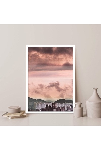 Gün Batımında Binalar 2 Çerçeve ve Poster - DO1028