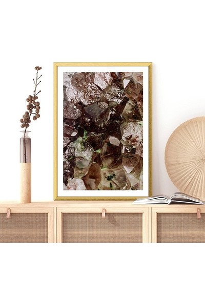 Kahverengi Kristal Doku 2 Çerçeve ve Poster - DK1018