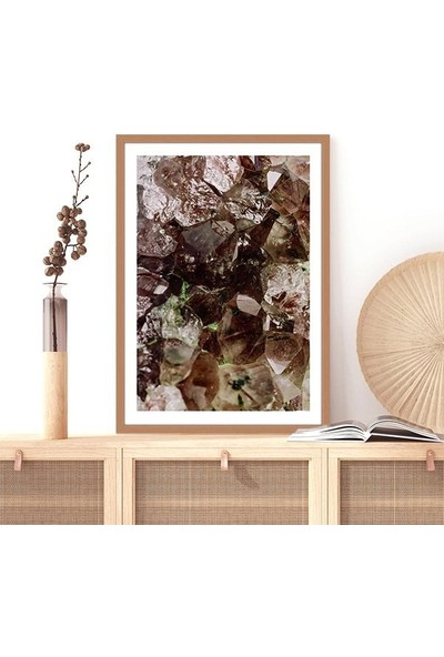 Kahverengi Kristal Doku 2 Çerçeve ve Poster - DK1018