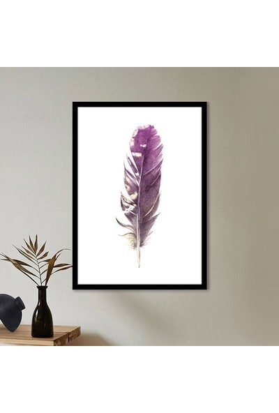 Pembe Kuş Tüyü 14 Çerçeve ve Poster - IL1119