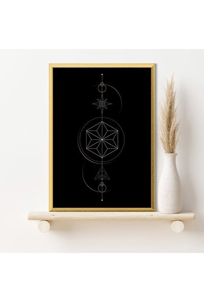 Gökyüzü Detaylı Geometrik Desenler 4 Çerçeve ve Poster - IL1114