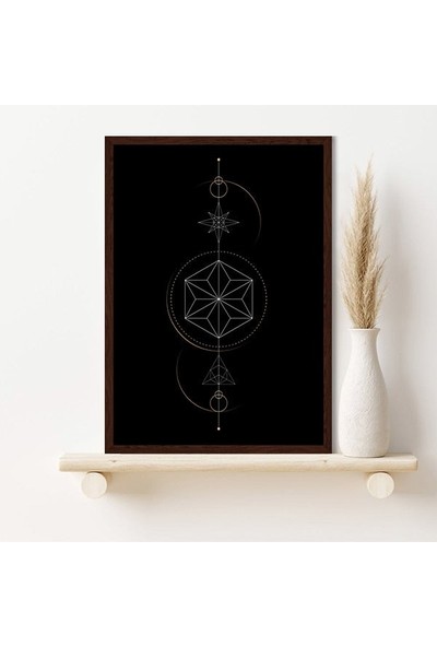 Gökyüzü Detaylı Geometrik Desenler 4 Çerçeve ve Poster - IL1114