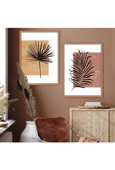 Yapraklar 2 Ikili Çerçeve ve Poster Seti - C1015