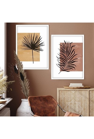 Yapraklar 2 Ikili Çerçeve ve Poster Seti - C1015
