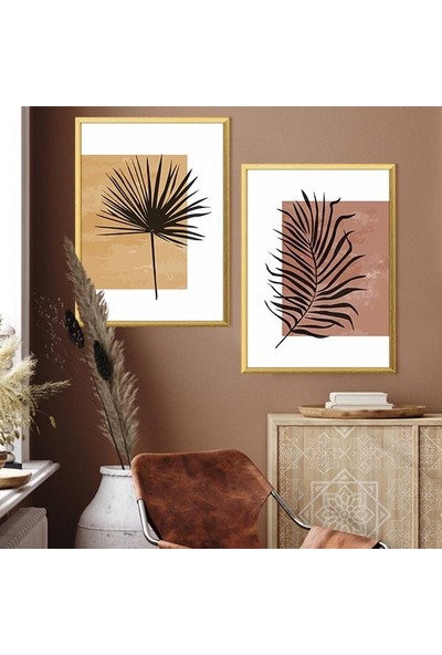 Yapraklar 2 Ikili Çerçeve ve Poster Seti - C1015