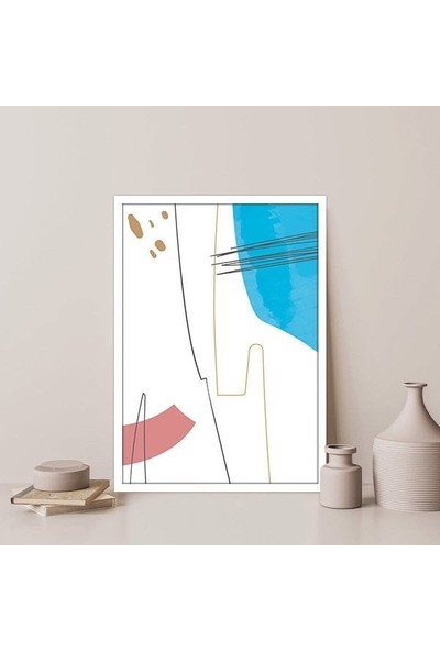 Renkli Geometrik Lekeler 2 Çerçeve ve Poster - C1260