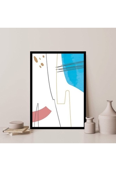 Renkli Geometrik Lekeler 2 Çerçeve ve Poster - C1260
